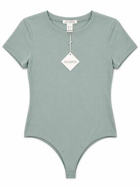 Revamped Sage Green Short Sleeve Bodysuit Size Large NWT